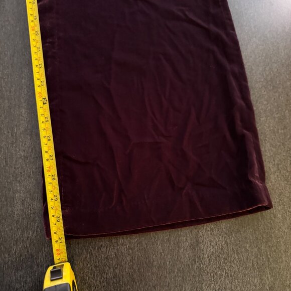 Black Label by Chico's Dark Purple Velvet Wide Leg Pants, Size 1 Regular NWT - Picture 8 of 9